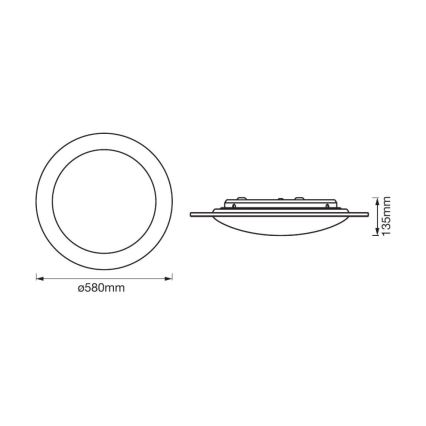 Ledvance - Dimbare LED Plafond Lamp ORBIS SPARKLE LED/35W/230V 2700-6500 + afstandsbediening