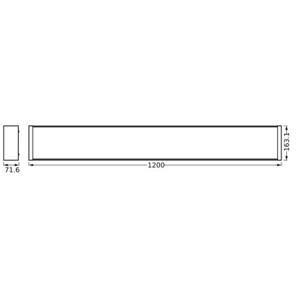 Ledvance - Dimbare LED plafondlamp OFFICE LINE LED/40W/230V 120 cm + afstandsbediening
