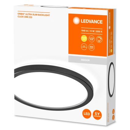 Ledvance - Dimbare LED Plafondlamp ORBIS LED/15W/230V zwart