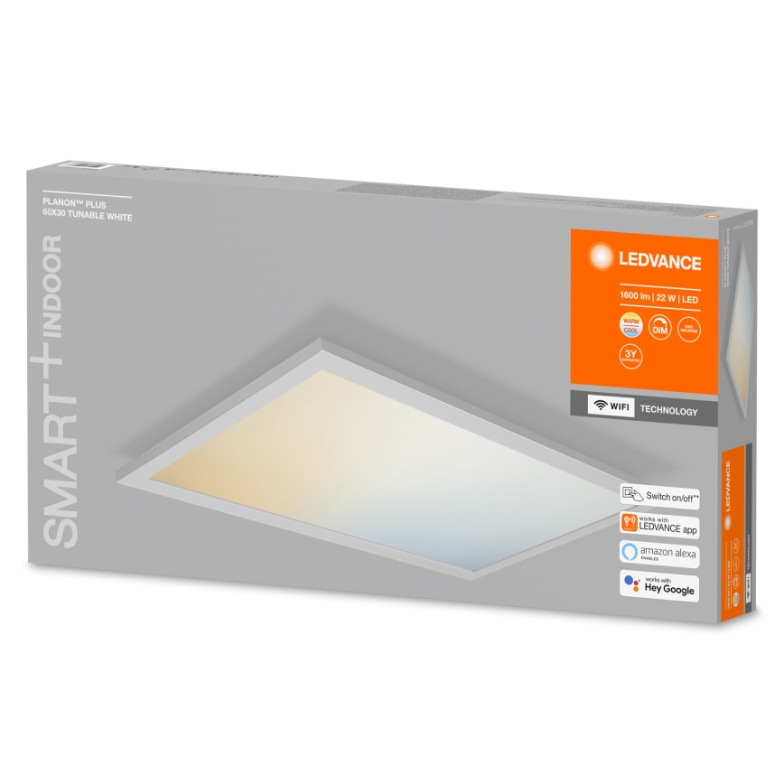 Ledvance - LED Dimbare plafondarmatuur SMART+ PLANON LED/22W/230V 30x60 cm Wi-Fi