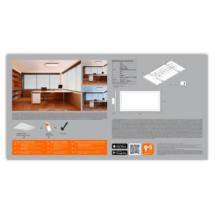 Ledvance - LED Dimbare plafondarmatuur SMART+ PLANON LED/22W/230V 30x60 cm Wi-Fi