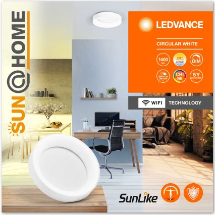 Ledvance- Dimbare LED Plafondlamp SUN@HOME CIRCULAR LED/18,5W/230V Wi-Fi