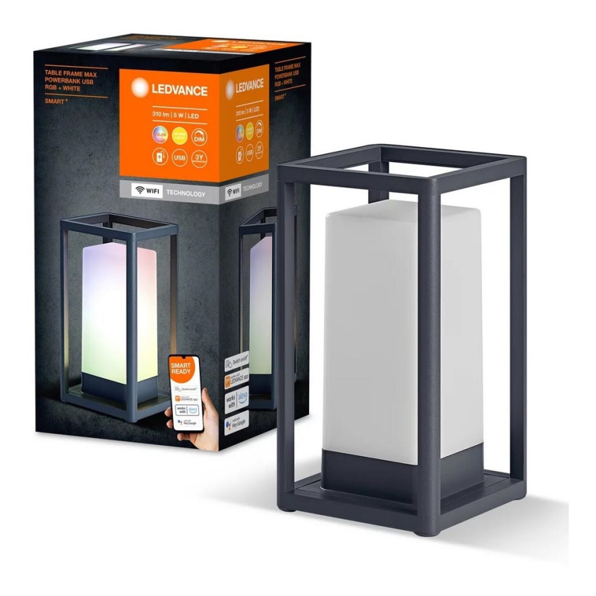 Ledvance - Dimbare LED RGB Lamp voor Buiten SMART+ TABLE LED/5W/5V IP44 Wi-Fi