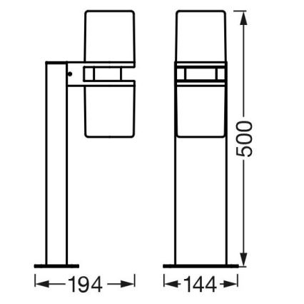 Ledvance - Dimbare LED RGBW Lamp voor Buiten CASCADE 2xLED/7W/230V IP44 Wi-Fi
