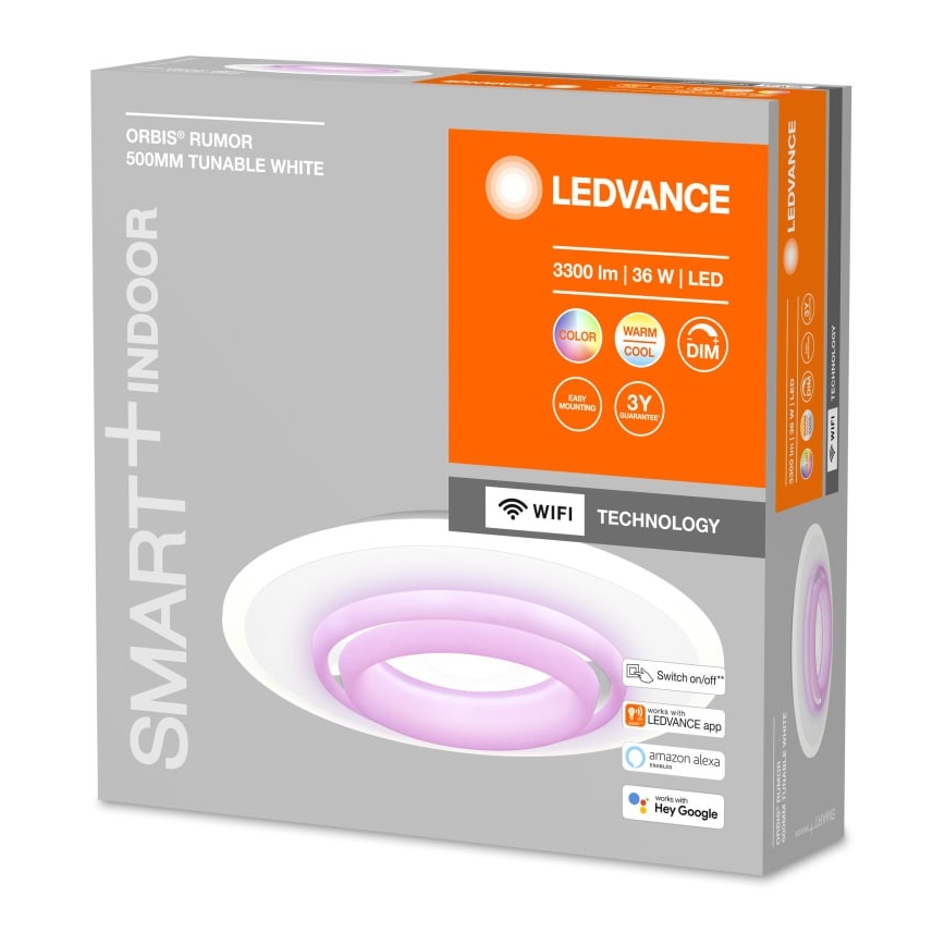 Ledvance - Dimbare LED RGBW Plafond Lamp SMART+ ORBIS LED/32W/230V Wi-Fi
