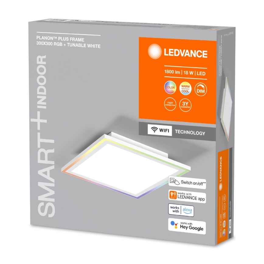 Ledvance - Dimbare LED RGBW Plafondlamp SMART+ PLANON LED/18W/230V 2700-6500K Wi-Fi