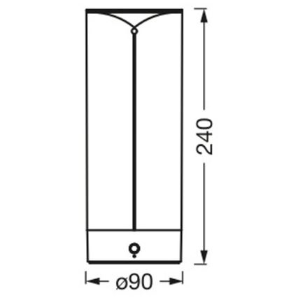 Ledvance - Dimbaar LED touch tafellampje DECOR FILAMENT LED/1,2W/5V 1000 mAh