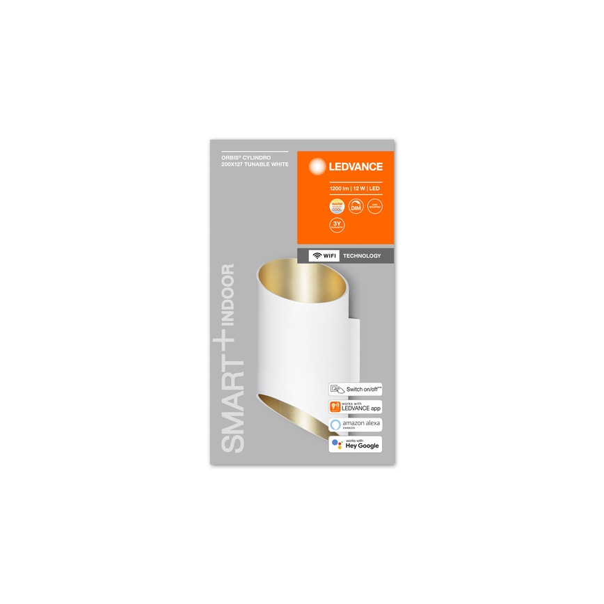 Ledvance - Dimbare LED Wand Lamp SMART+ CYLINDRO LED/12W/230V 3000-6500K Wi-Fi wit