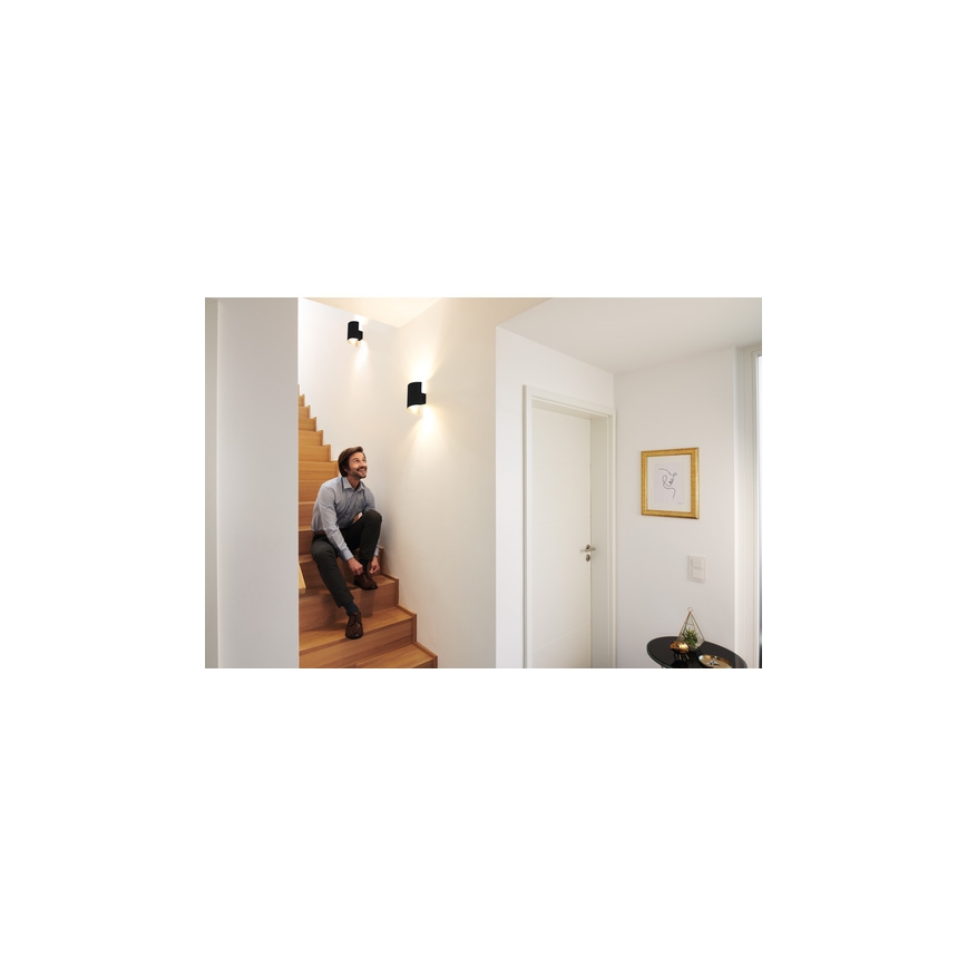 Ledvance - Dimbare LED Wand Lamp SMART+ TWIST LED/12W/230V 3000-6500K Wi-Fi zwart