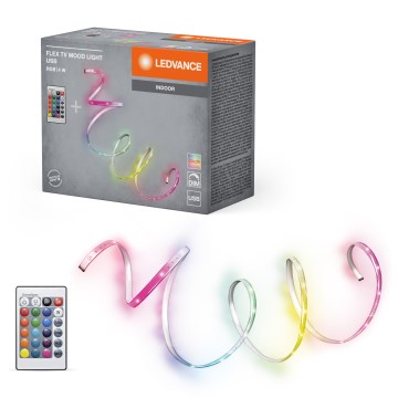 Ledvance - Dimbare RGB LED-strip FLEX TV MOOD 1 m LED/4 W/5 V + afstandsbediening