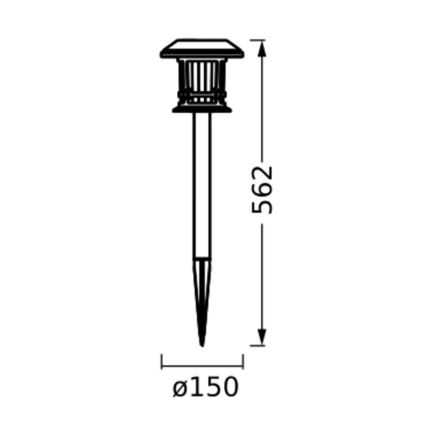 Ledvance - Dimbare Solar LED RGBW Lamp SMART+ SOLAR LED/0,12W/3,2V 3000-6500K IP44