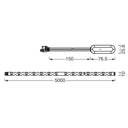 Ledvance - FLEX LED RGB dimbare strip 5 m, 10 W, 230 V + afstandsbediening