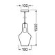 Ledvance - Hanglamp aan een koord BOTTLE 1xE27/40W/230V