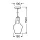 Ledvance - Hanglamp aan een koord BOTTLE 1xE27/40W/230V oranje