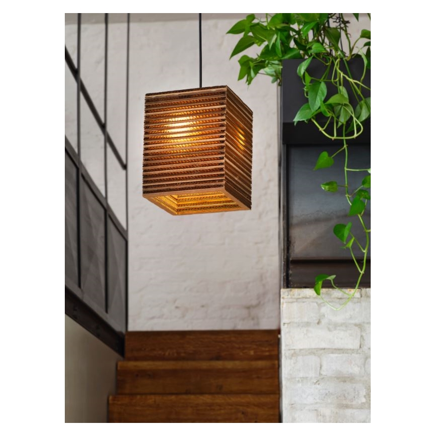 Ledvance - Hanglamp aan een koord DECOR CARDBOARD 1xE27/15W/230V 25x25 cm