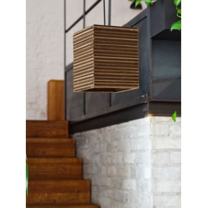 Ledvance - Hanglamp aan een koord DECOR CARDBOARD 1xE27/15W/230V 25x25 cm