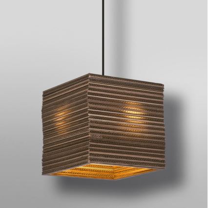 Ledvance - Hanglamp aan een koord DECOR CARDBOARD 1xE27/15W/230V 25x25 cm