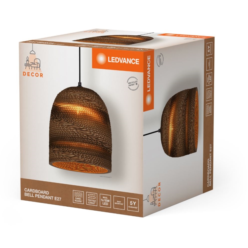 Ledvance - Hanglamp aan een koord DECOR CARDBOARD 1xE27/15W/230V diameter 25 cm