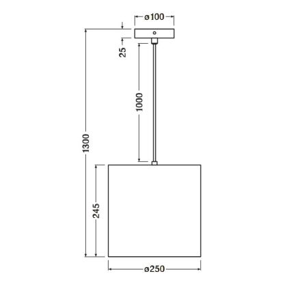 Ledvance - Hanglamp aan een koord DECOR CARDBOARD 1xE27/15W/230V diameter 25 cm