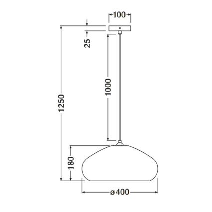 Ledvance - Hanglamp aan een koord DECOR CARDBOARD 1xE27/15W/230V diameter 40 cm