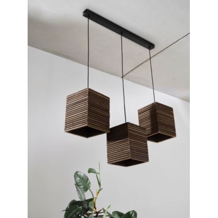 Ledvance - Hanglamp aan een koord DECOR CARDBOARD 3xE27/15W/230V