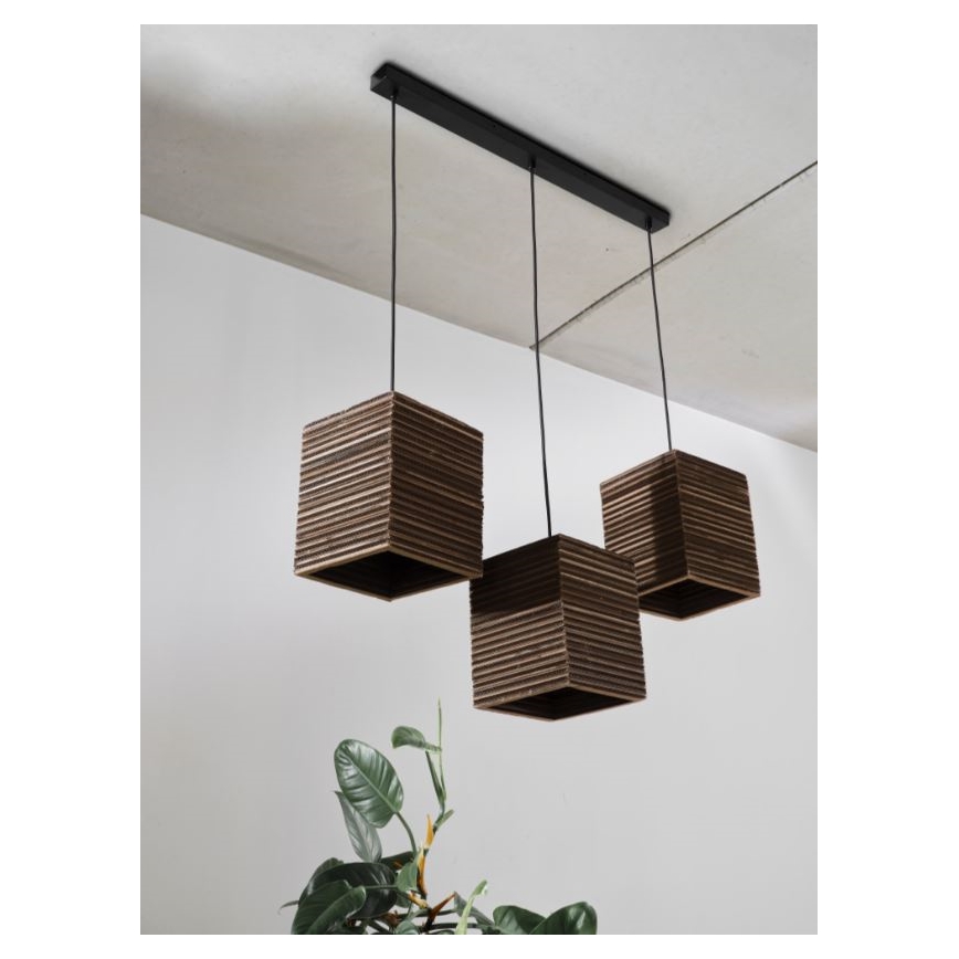 Ledvance - Hanglamp aan een koord DECOR CARDBOARD 3xE27/15W/230V
