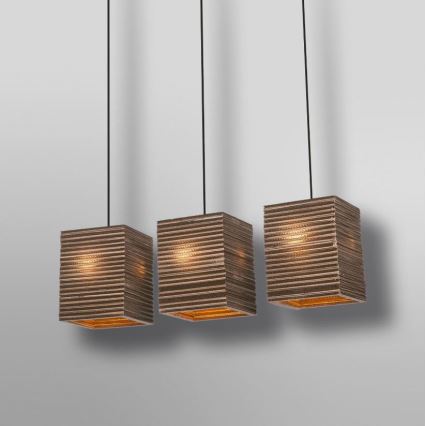 Ledvance - Hanglamp aan een koord DECOR CARDBOARD 3xE27/15W/230V