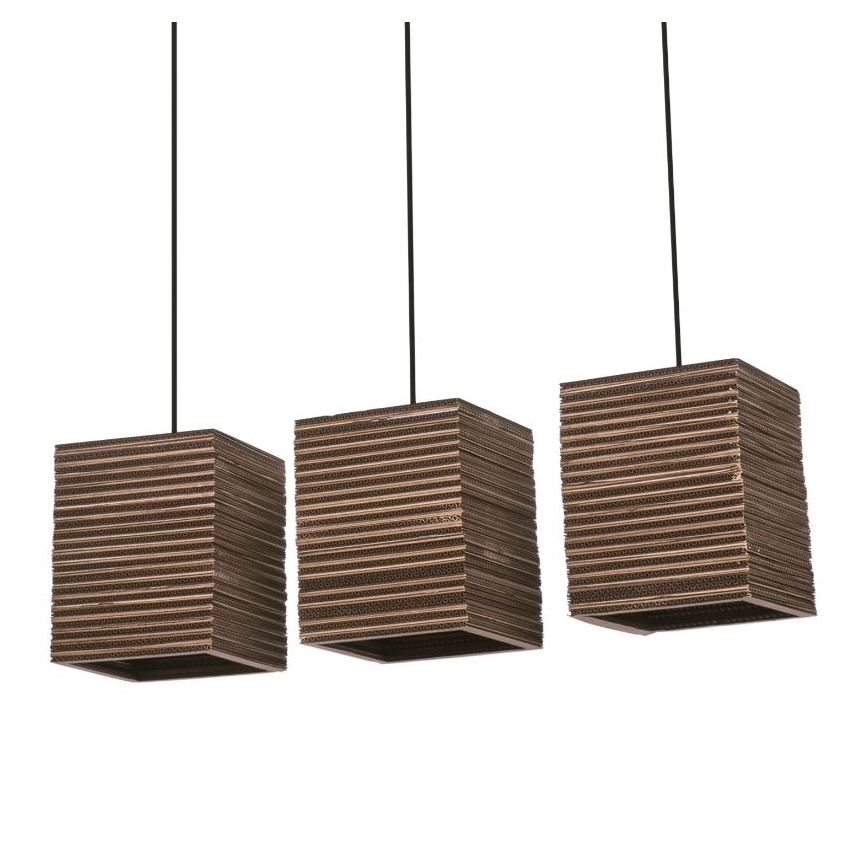 Ledvance - Hanglamp aan een koord DECOR CARDBOARD 3xE27/15W/230V