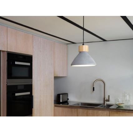 Ledvance - Hanglamp aan een koord DECOR CONCRETE 1xE27/15W/230V diameter 22 cm beton grijs