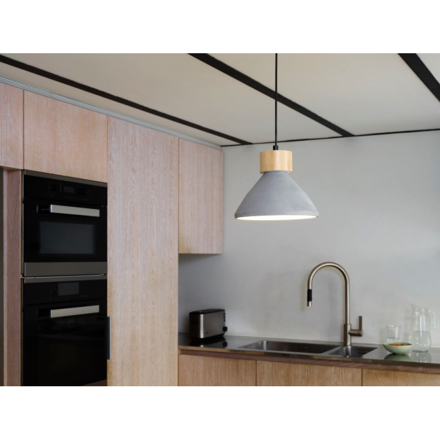 Ledvance - Hanglamp aan een koord DECOR CONCRETE 1xE27/15W/230V diameter 22 cm beton grijs