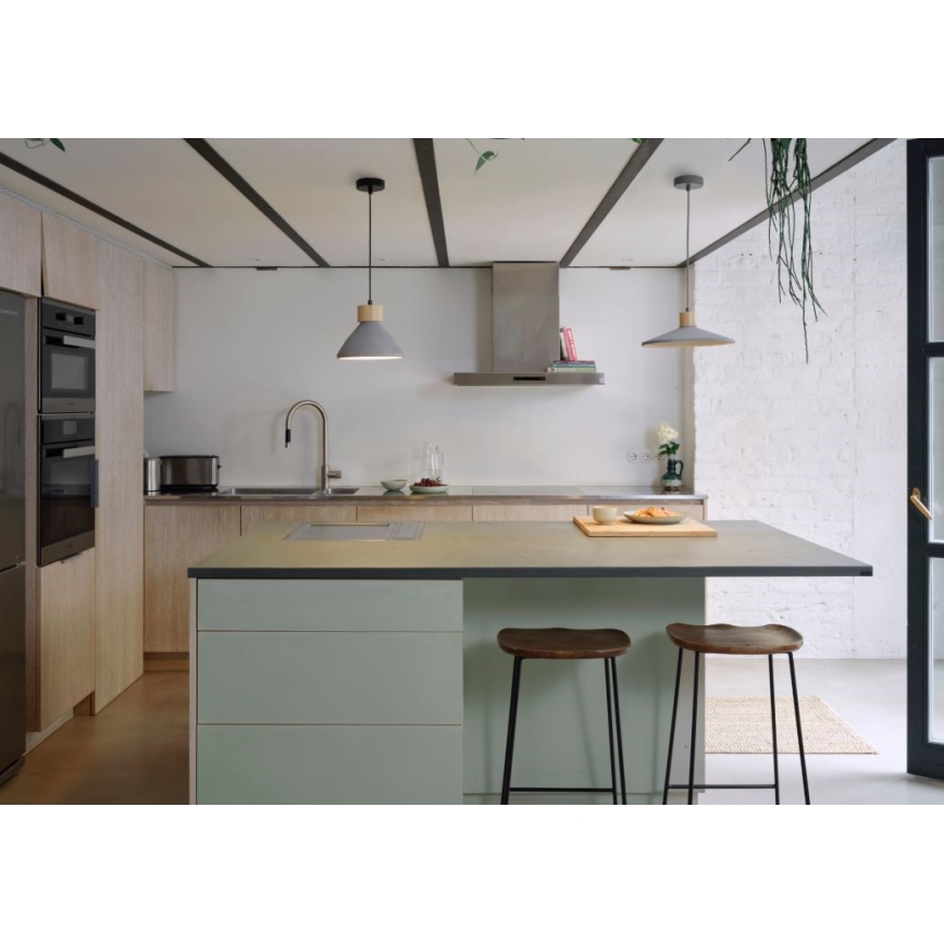 Ledvance - Hanglamp aan een koord DECOR CONCRETE 1xE27/15W/230V diameter 22 cm beton grijs