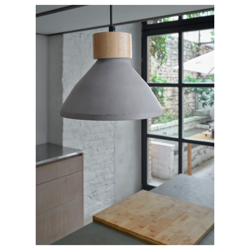 Ledvance - Hanglamp aan een koord DECOR CONCRETE 1xE27/15W/230V diameter 22 cm beton grijs