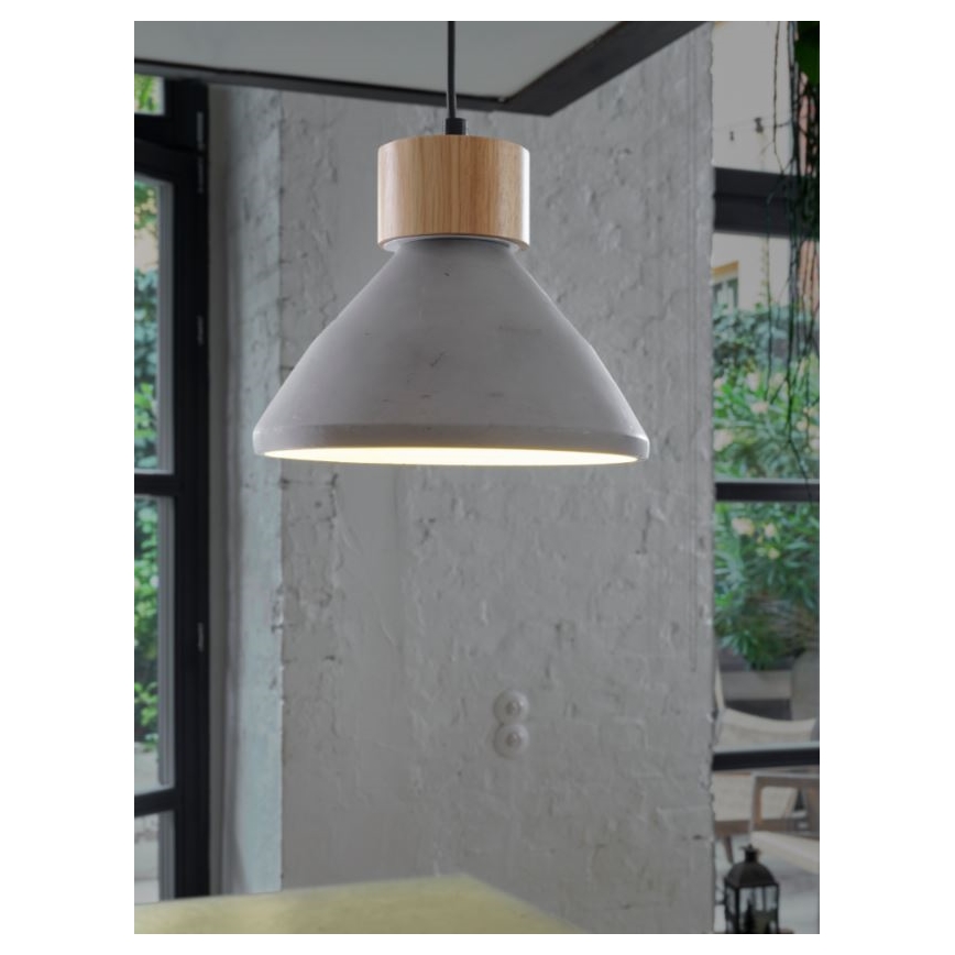 Ledvance - Hanglamp aan een koord DECOR CONCRETE 1xE27/15W/230V diameter 22 cm beton grijs