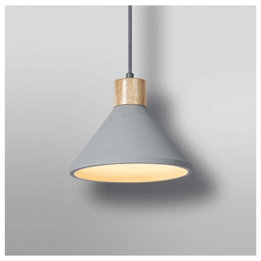 Ledvance - Hanglamp aan een koord DECOR CONCRETE 1xE27/15W/230V diameter 22 cm beton grijs