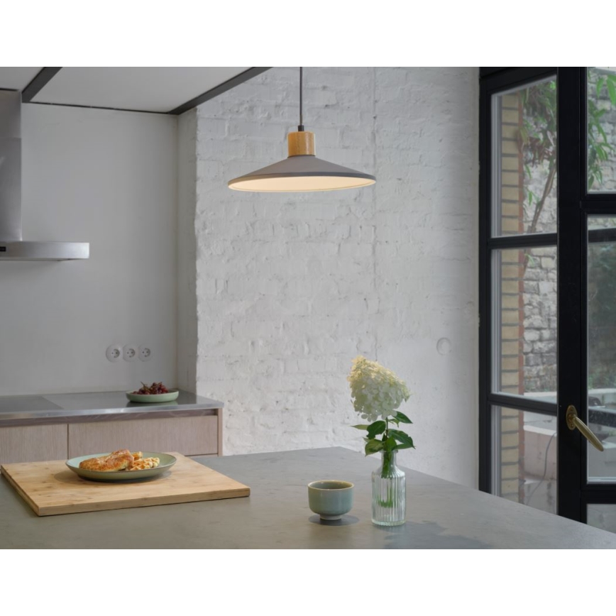 Ledvance - Hanglamp aan een koord DECOR CONCRETE 1xE27/15W/230V diameter 32 cm beton grijs