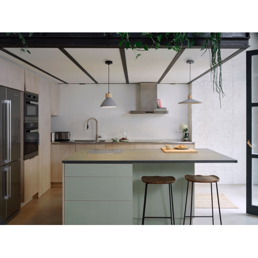 Ledvance - Hanglamp aan een koord DECOR CONCRETE 1xE27/15W/230V diameter 32 cm beton grijs