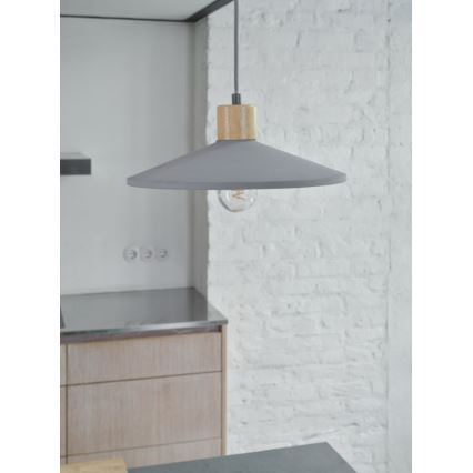Ledvance - Hanglamp aan een koord DECOR CONCRETE 1xE27/15W/230V diameter 32 cm beton grijs