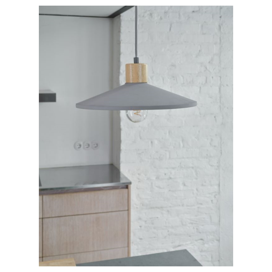 Ledvance - Hanglamp aan een koord DECOR CONCRETE 1xE27/15W/230V diameter 32 cm beton grijs
