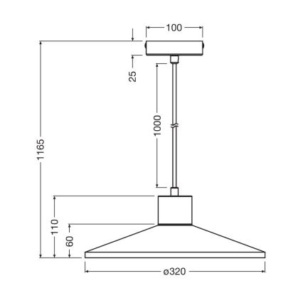 Ledvance - Hanglamp aan een koord DECOR CONCRETE 1xE27/15W/230V diameter 32 cm beton grijs