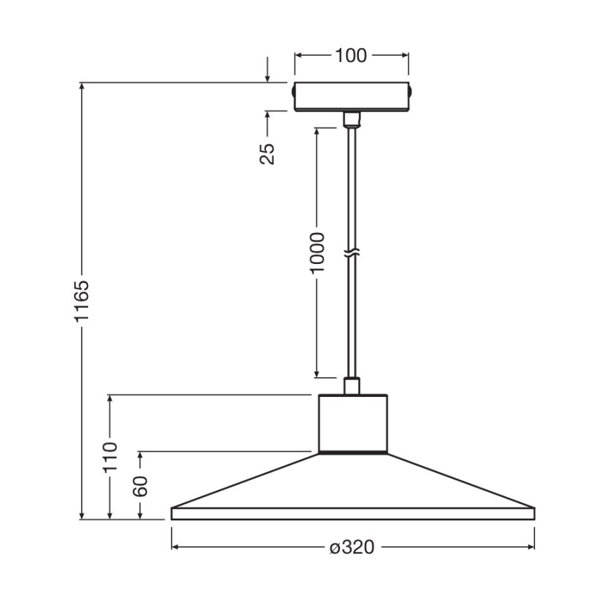 Ledvance - Hanglamp aan een koord DECOR CONCRETE 1xE27/15W/230V diameter 32 cm beton grijs