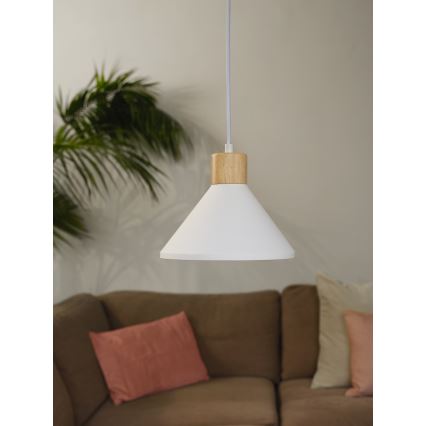 Ledvance - Hanglamp aan een koord DECOR PLASTER 1xE27/25W/230V diameter 22 cm gips wit