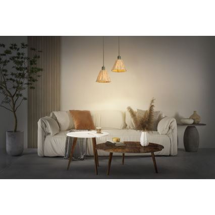Ledvance - Hanglamp aan een koord DECOR RAFFIA 1xE27/15W/230V