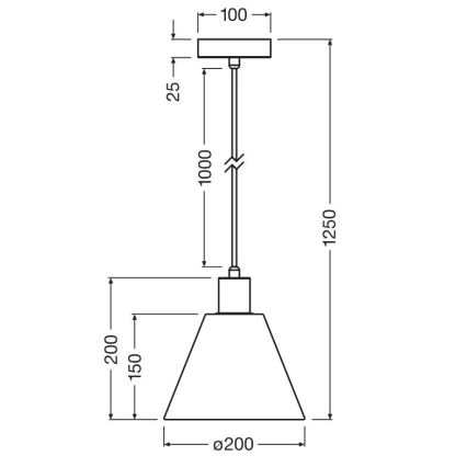 Ledvance - Hanglamp aan een koord DECOR RAFFIA 1xE27/15W/230V