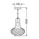 Ledvance - Hanglamp aan een koord PEAR 1xE27/40W/230V oranje