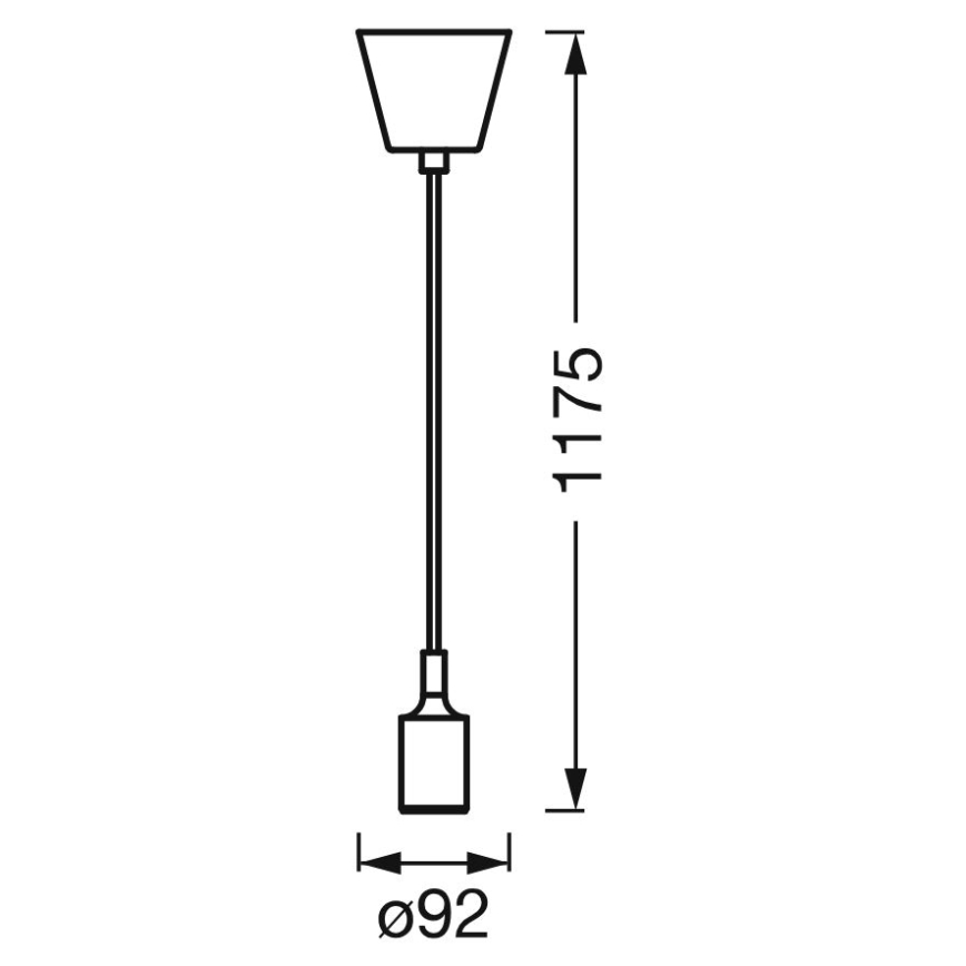 Ledvance - Hanglamp aan een koord PENDULUM BELL 1xE27/15W/230V wit