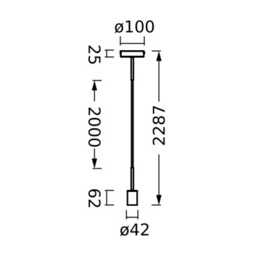 Ledvance - Hanglamp aan een koord PENDULUM NEEDLE 1xE27/15W/230V
