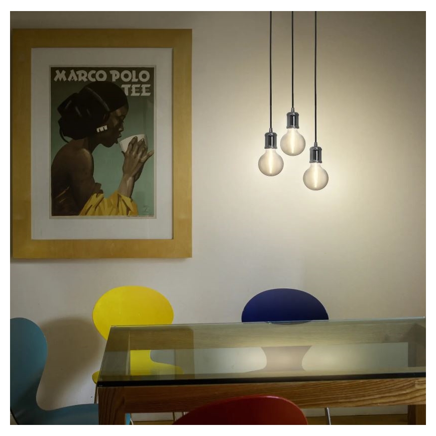 Ledvance - Hanglamp aan een koord PENDULUM ROBBIN 1xE27/15W/230V glanzend chroom