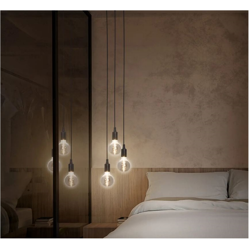 Ledvance - Hanglamp aan een koord PENDULUM ROBBIN 1xE27/15W/230V zwart