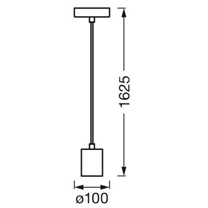 Ledvance - Hanglamp aan een koord PENDULUM ROBBIN 1xE27/15W/230V zwart