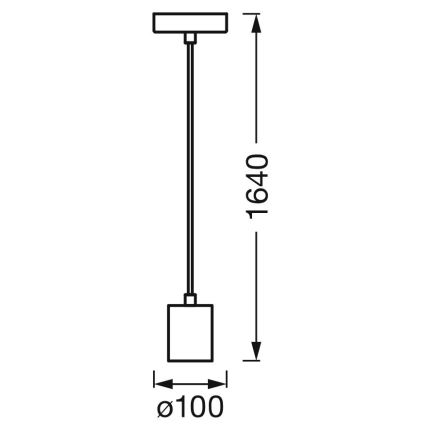 Ledvance - Hanglamp aan een koord PENDULUM ROUND 1xE27/15W/230V goud